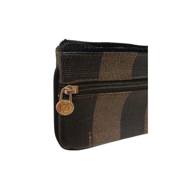 Fendi PEQUIN Zip Coin Case Business Card Case Zipper Damage Useable Clean Auth - Picture 4 of 16